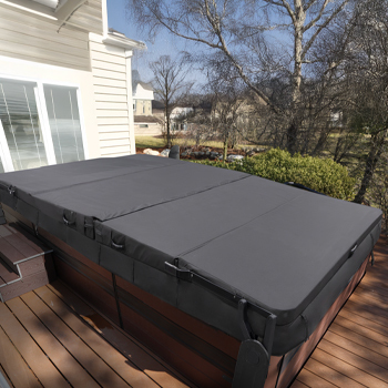 A custom MasterSpas cover.